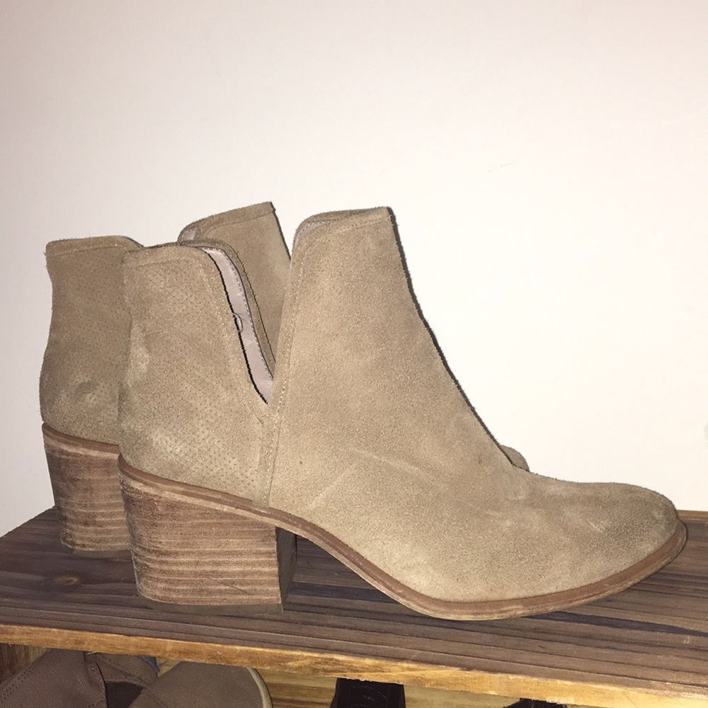 Steve Madden perforated heel booties